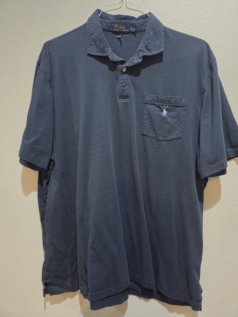 Ralph Lauren Men's Dark Blue Pocket Polo Shirt